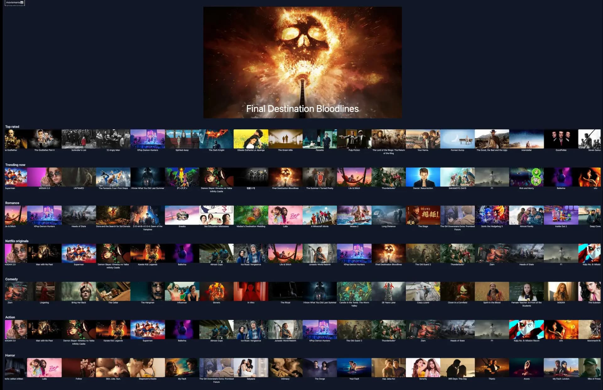 Movie trailer website