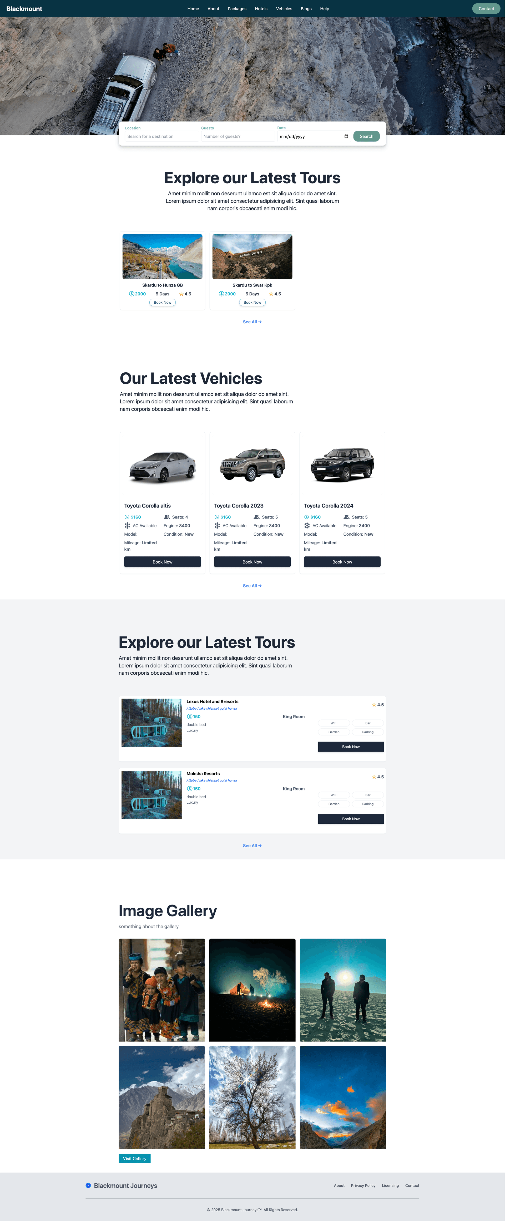 Website homepage